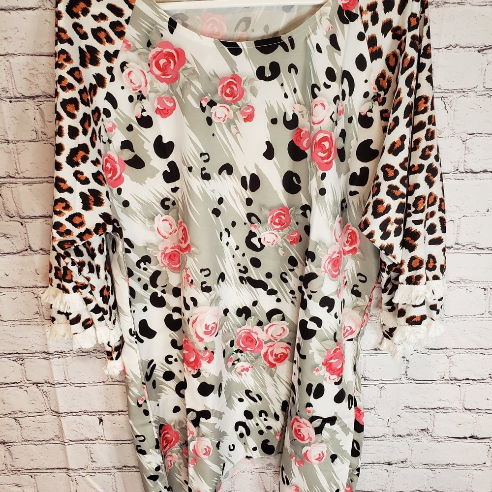 Floral and Leopard tunic